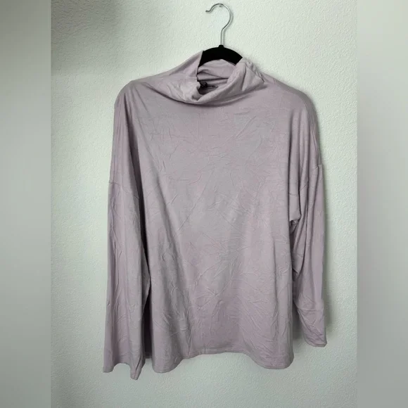 Eileen Fisher Lavender Turtleneck Sweater - Picture 1 of 8